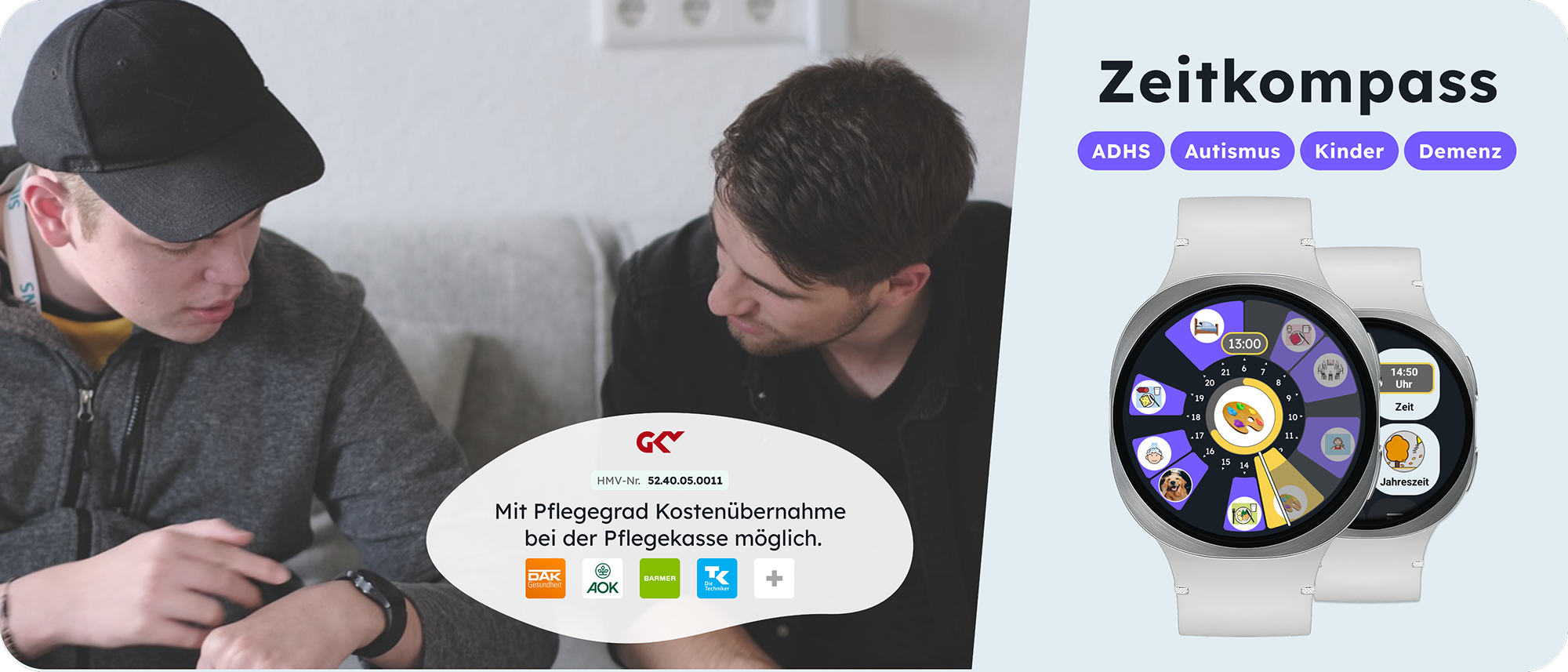 Zeitkompass Watch mit GKV-Kostenübernahme ab Pflegegrad 1